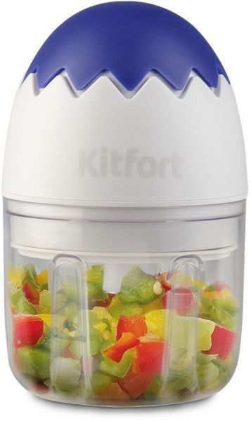Измельчитель KITFORT КТ-3091 измельчитель, белый/фиолетовый